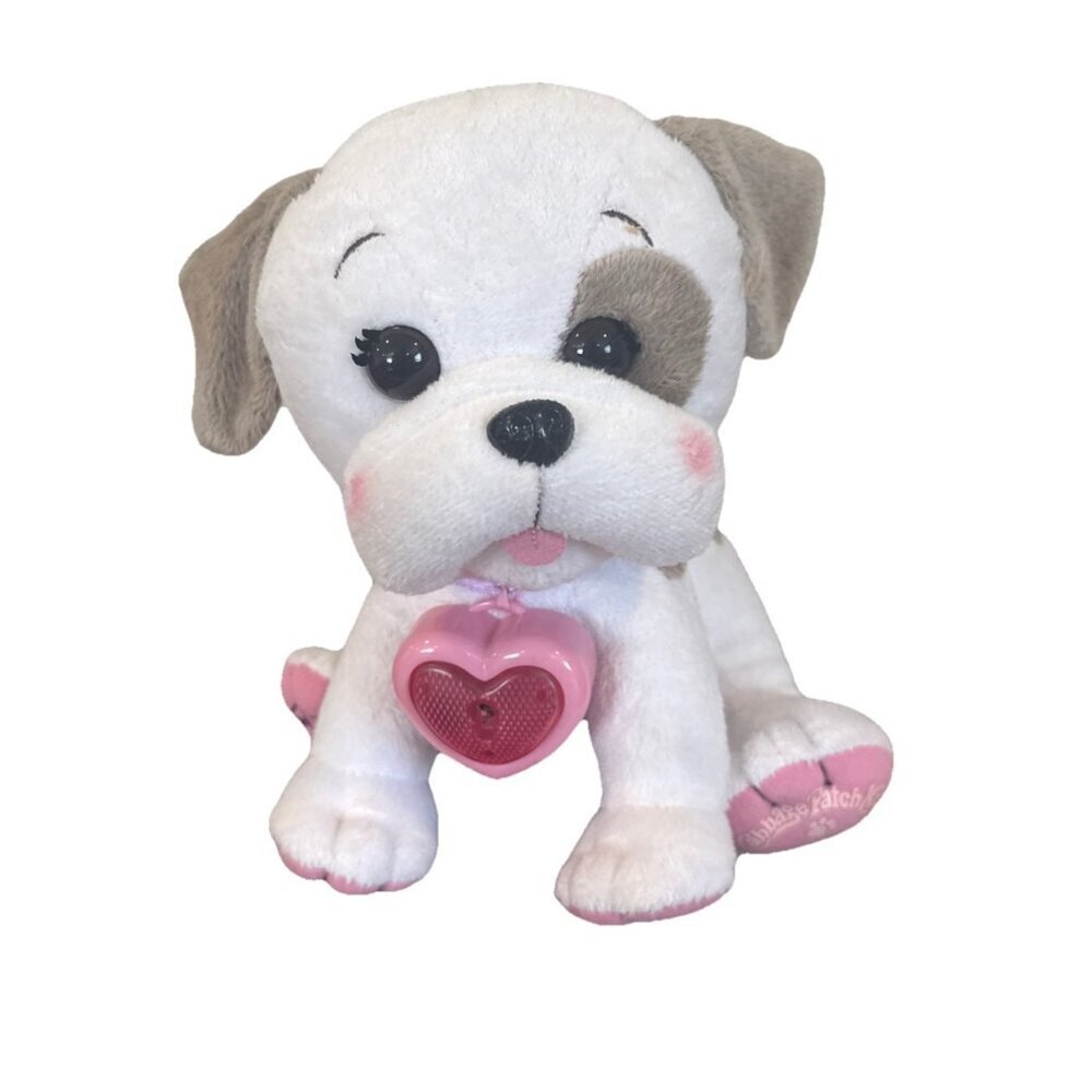Cabbage Patch Kids Adoptimals Puppy Dog Plush White Brown Heart Collar